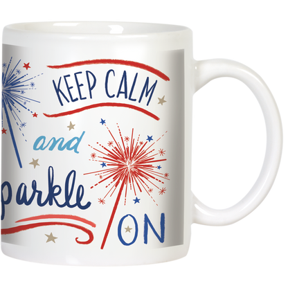 Keep Calm and Sparkle On Ceramic Mug