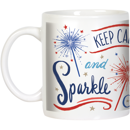 Keep Calm and Sparkle On Ceramic Mug