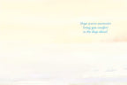 Inside of a serene watercolor greeting card with the message 'Hope warm memories bring you comfort in the days ahead'.