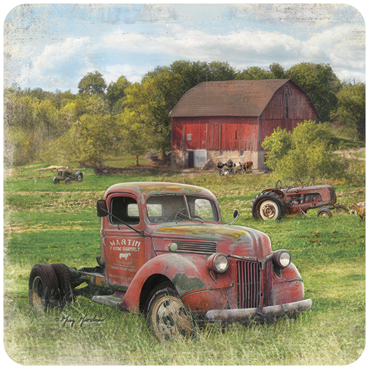 Vintage Truck on a Farm