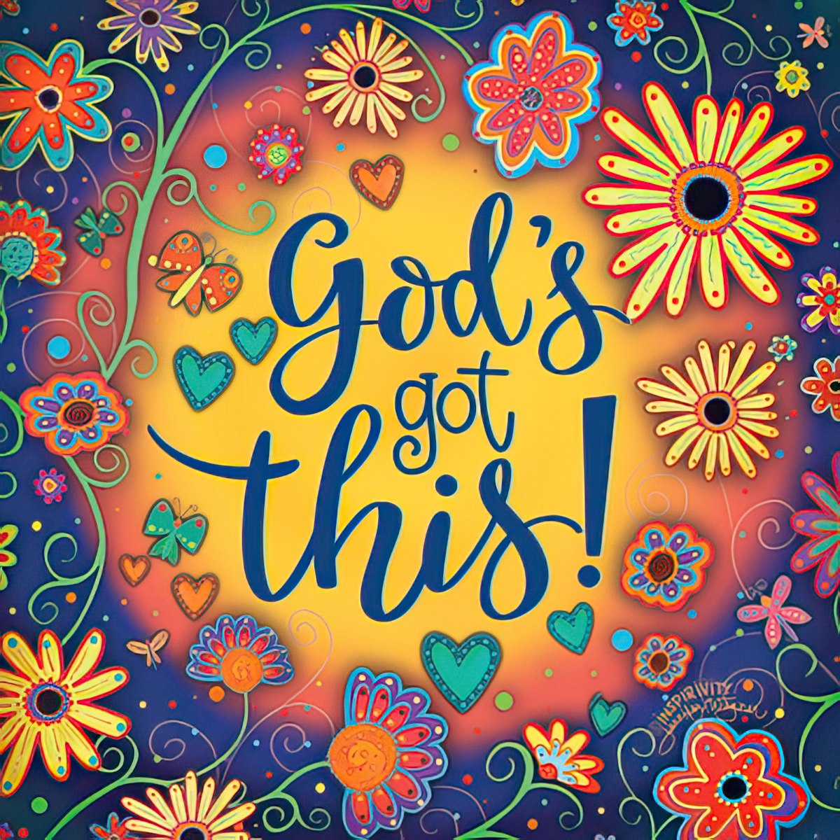 God's Got This! Floral Encouragement Card