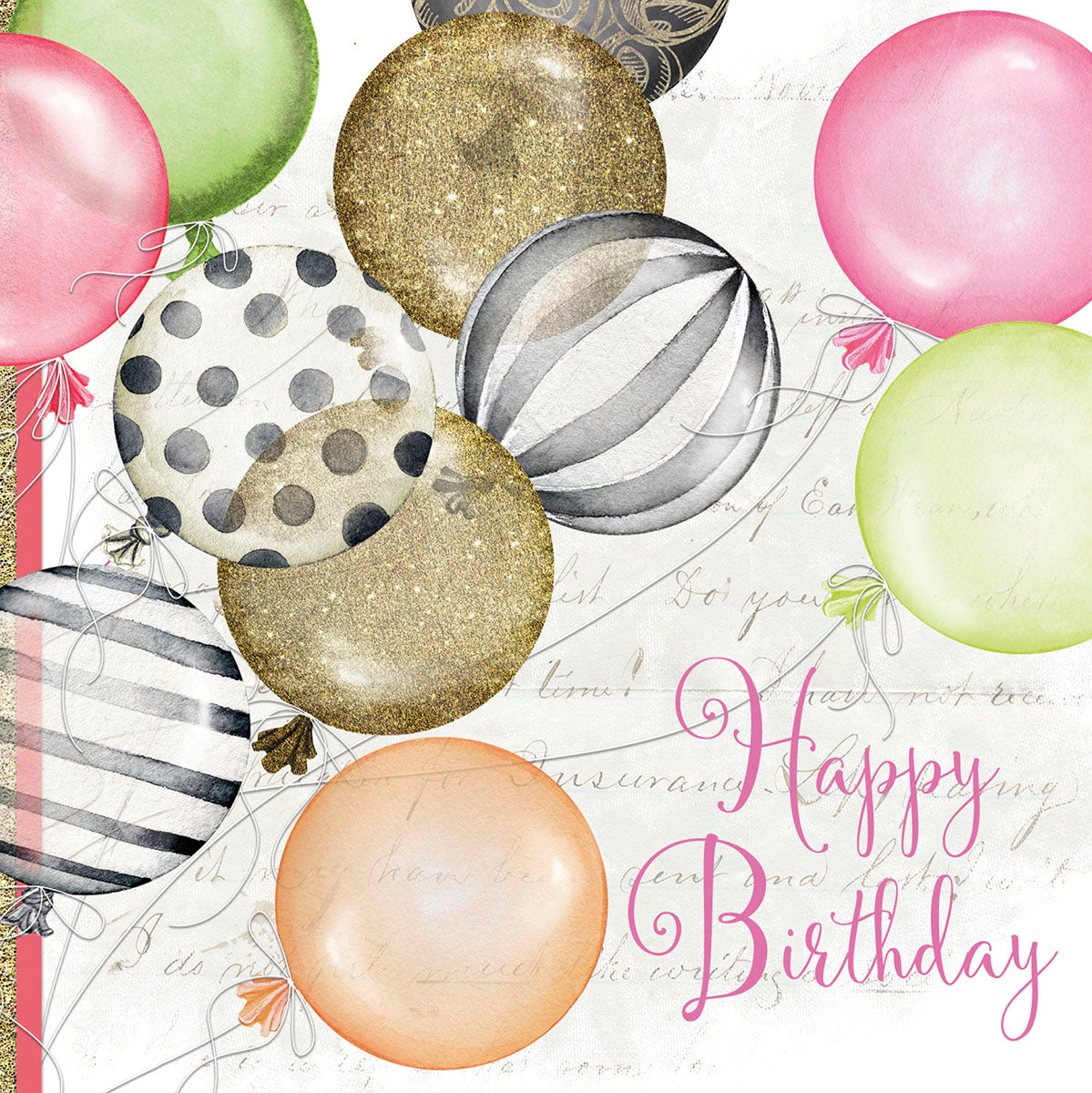 Multiple Colorful Balloons Birthday Card