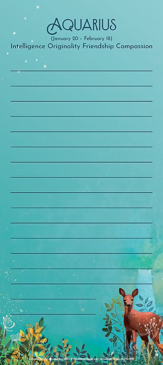 Aquarius Magnetic List Pad