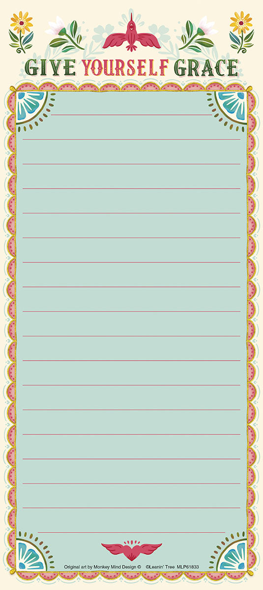 Give Yourself Grace Magnetic List Pad