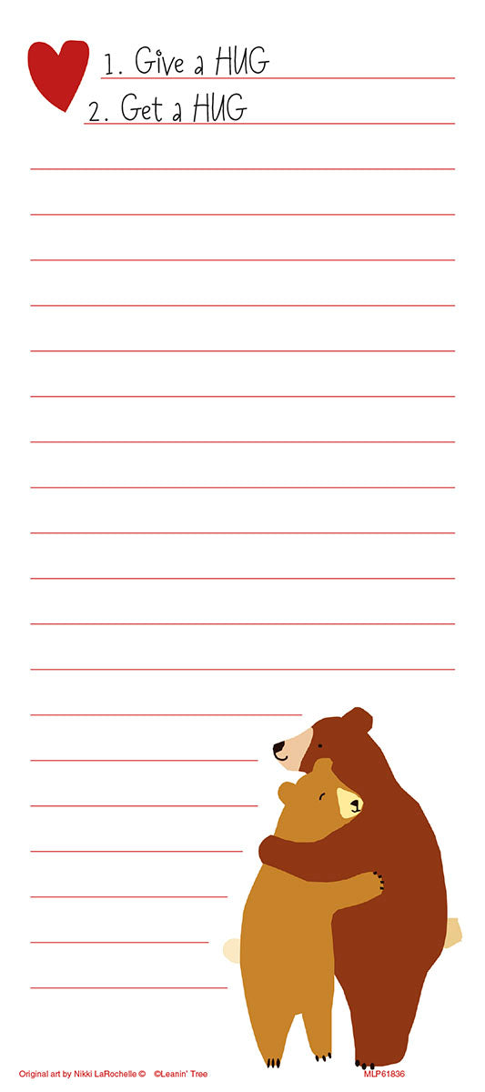 Give a Hug Get a Hug Bears Magnetic List Pad