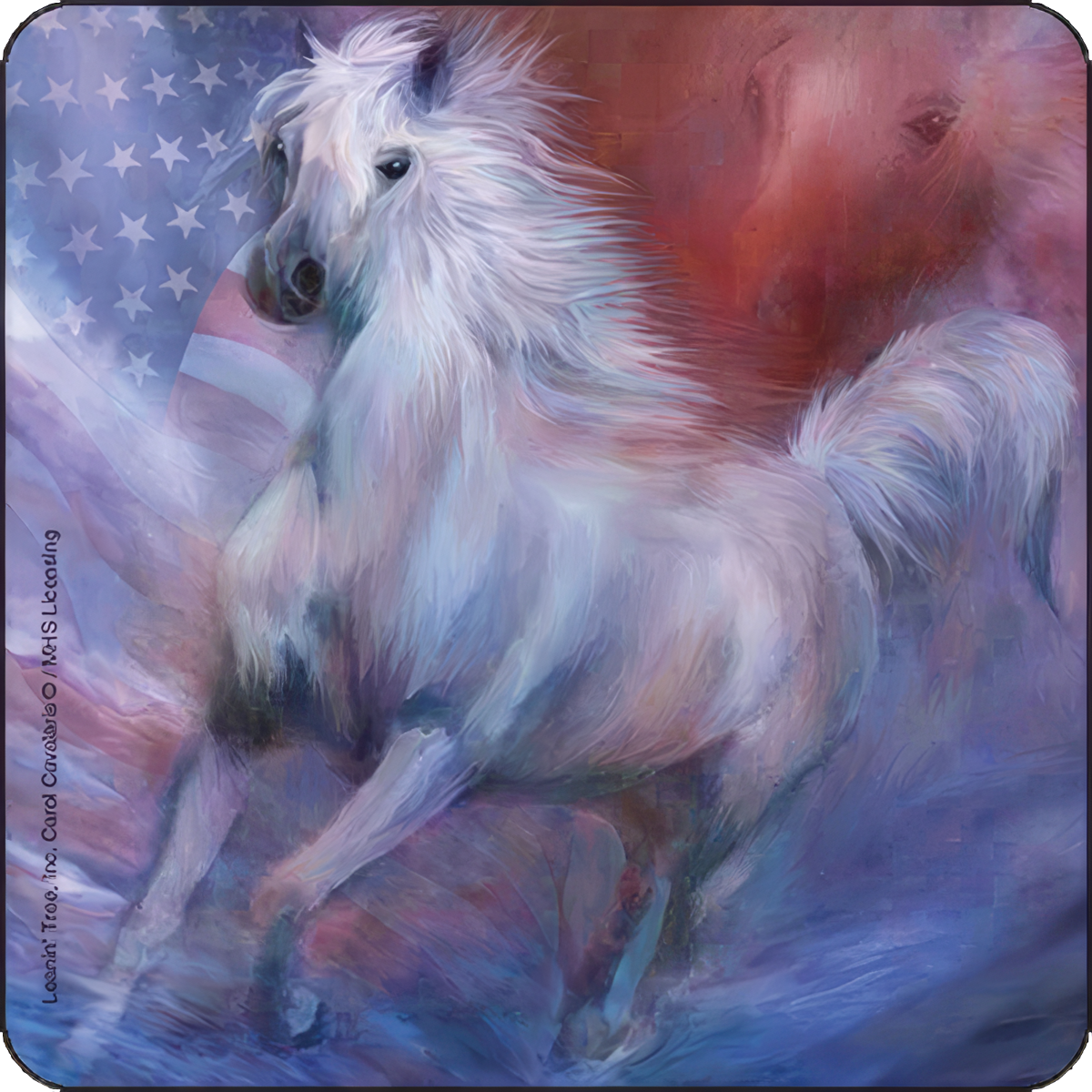 Patriotic White Stallion