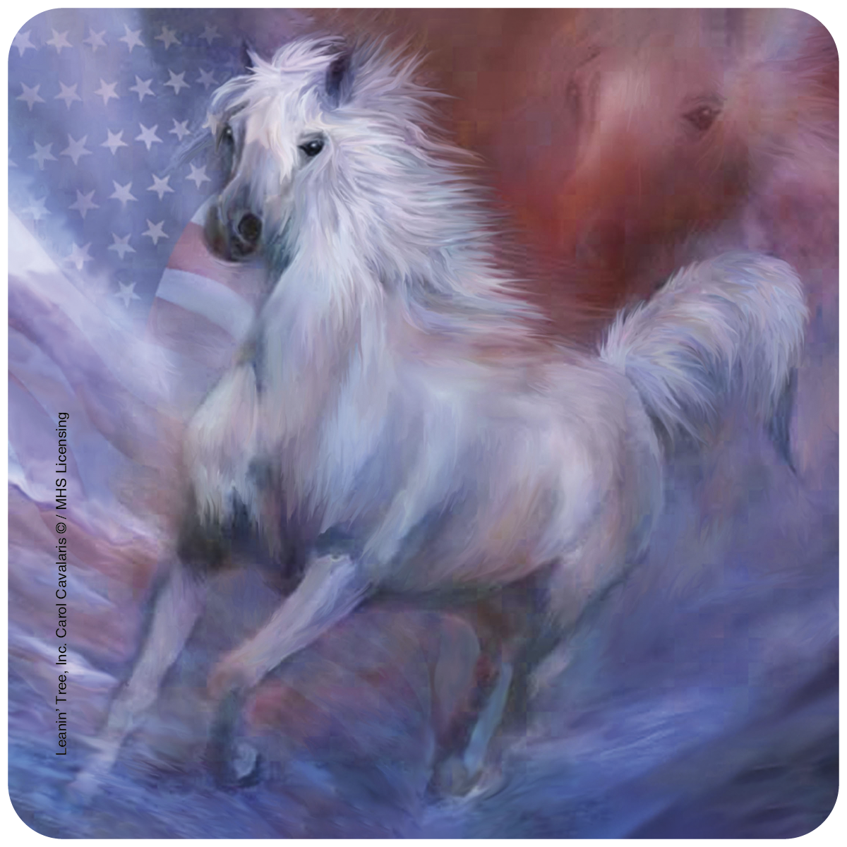 Patriotic White Stallion