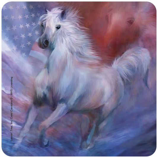 Patriotic White Stallion