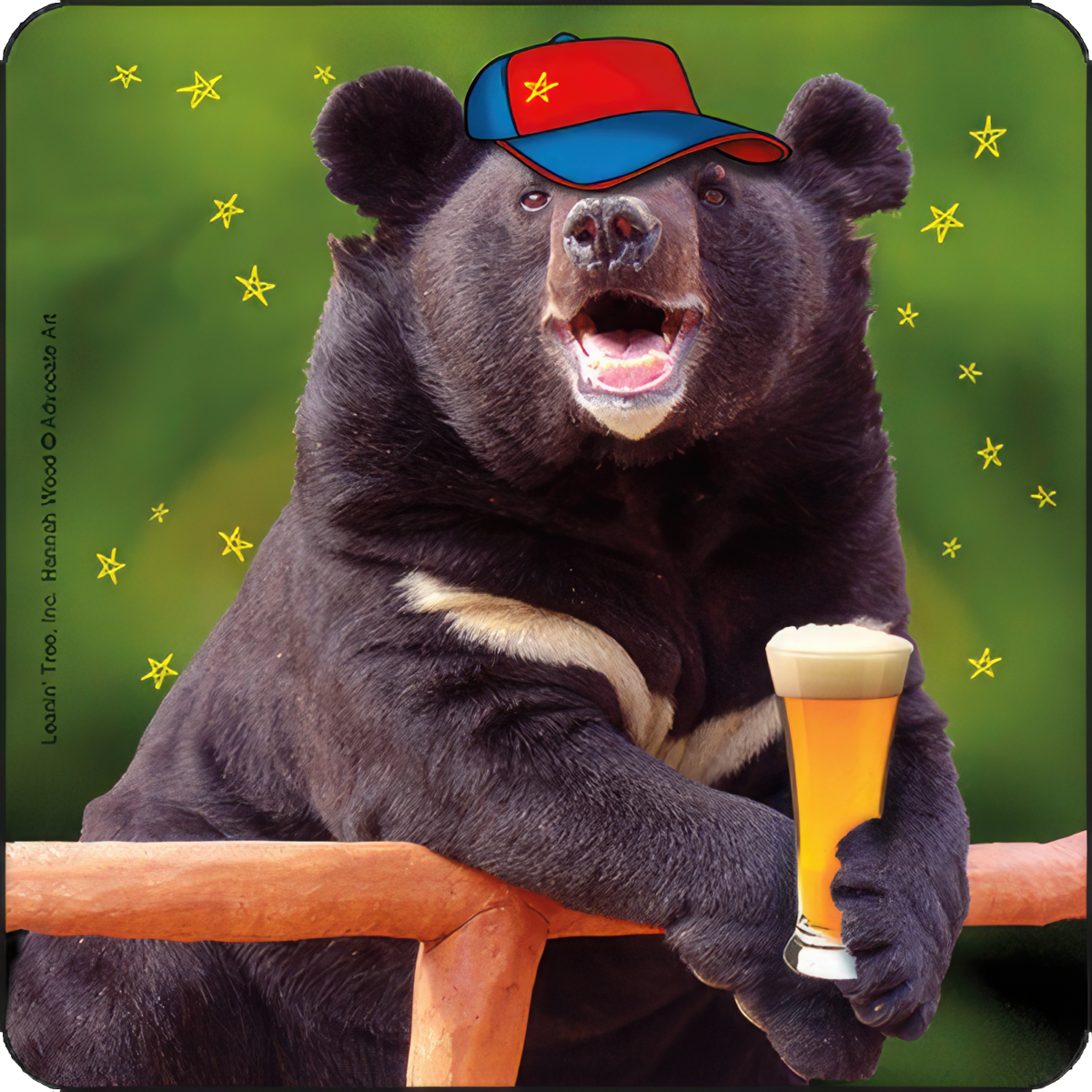 Bear with beer.