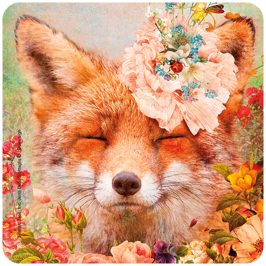 Fox with Flowers