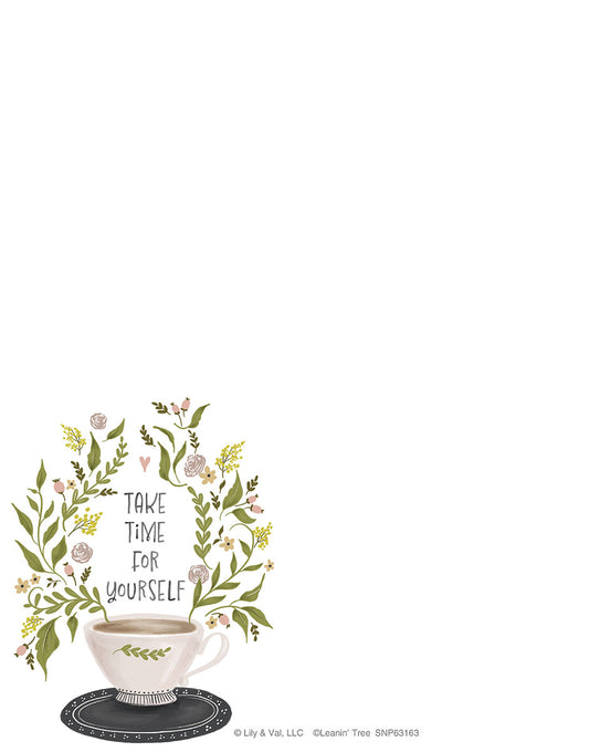 Take Time for Yourself Teacup Note Pad