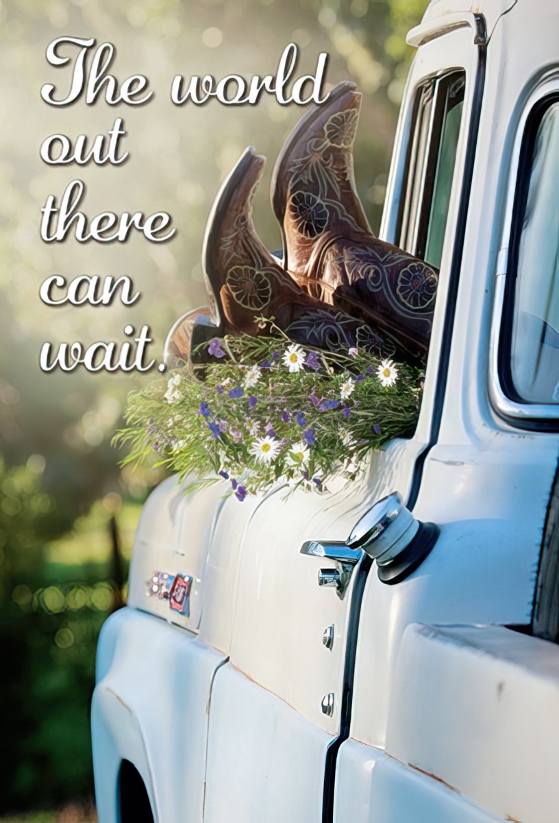 Cowboy Boots and Old Truck Magnet