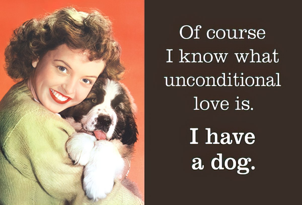 Vintage Woman Holding Dog Magnet