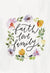 Faith Love Family Floral Wreath Magnet