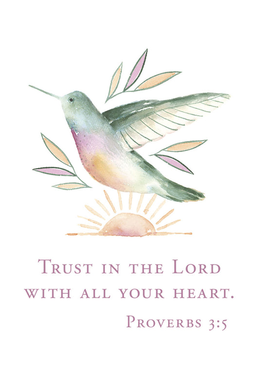 Trust in the Lord with All Your Heart Hummingbird Magnet