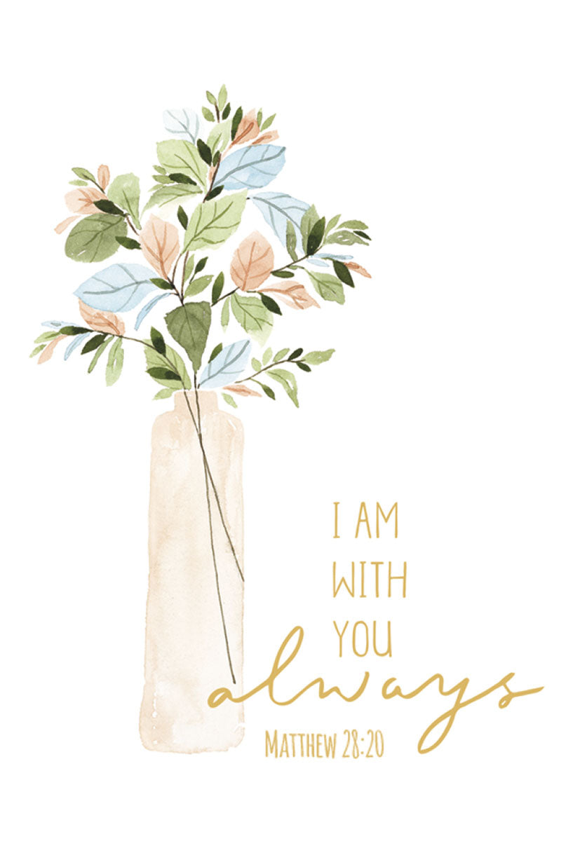 I Am with You Always Matthew 28:20 Flower Bouquet Magnet