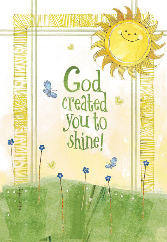 God Created You to Shine Flowers and Sun Magnet