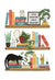 A Good Day for a Good Day Cat and Plants Bookshelf Magnet