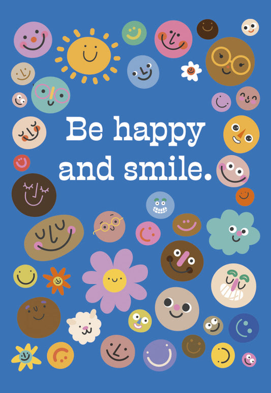 Be Happy and Smile Smiley Face Magnet