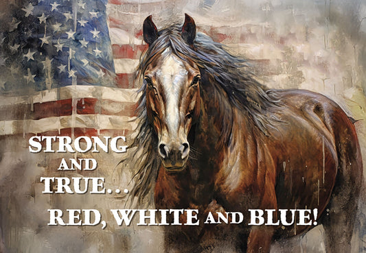 Strong and True...Red, White and Blue - America 250 Magnet
