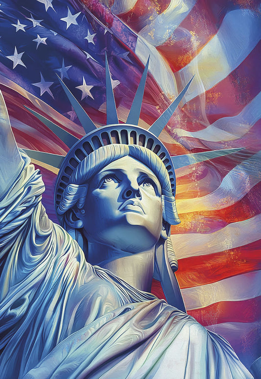 Statue Of Liberty And American Flag America 250 Magnet