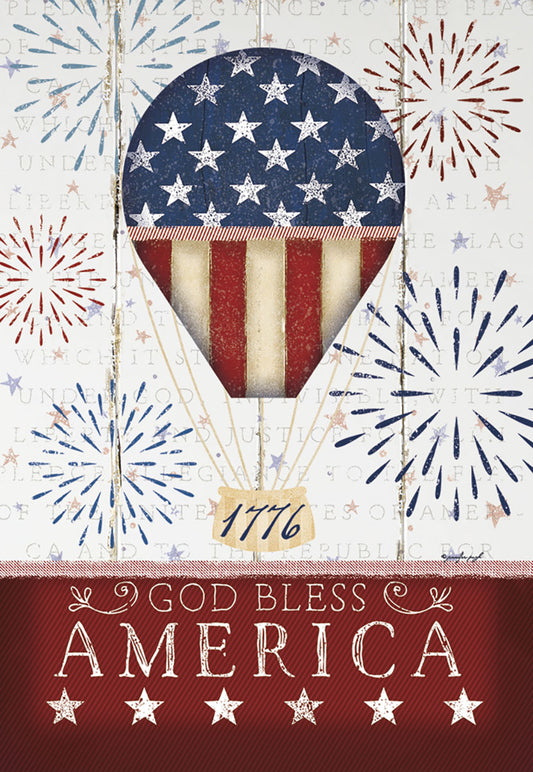 God Bless America Celebrating 250 Years Patriotic Hot Air Balloon Magnet