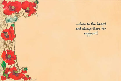 Inside of the 'friends like bras' card: '...close to the heart and always there for support!'