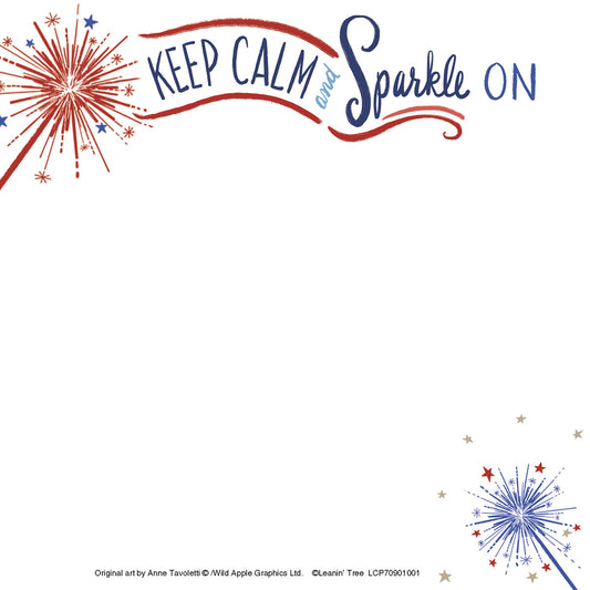 Keep Calm and Sparkle On America 250 Chunky Note Pad