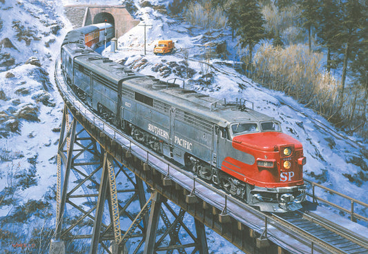 Whether across the miles or just around the bend...Train Christmas Card