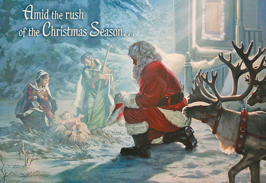 Pausing to remember and honor the Reason for the Season. Christmas Card