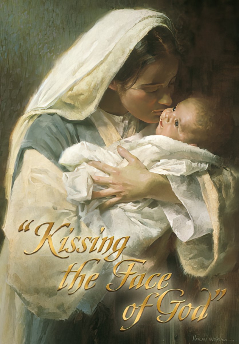 Kissing the Face of God Christmas Card