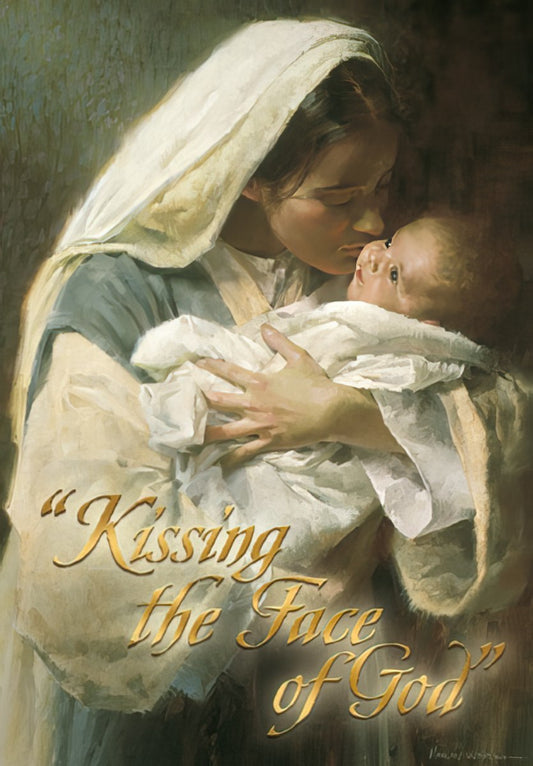 Kissing the Face of God Christmas Card