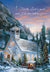 Church with Nativity in the Mountains Christmas Card