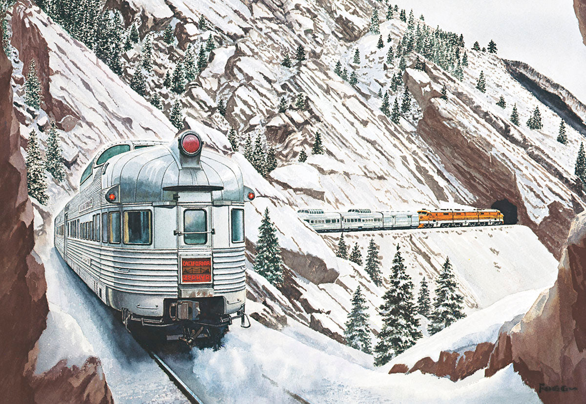 The California Zephyr Train Christmas Card