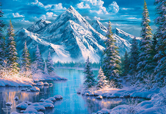 Peace on Earth Mountainscape Christmas Card