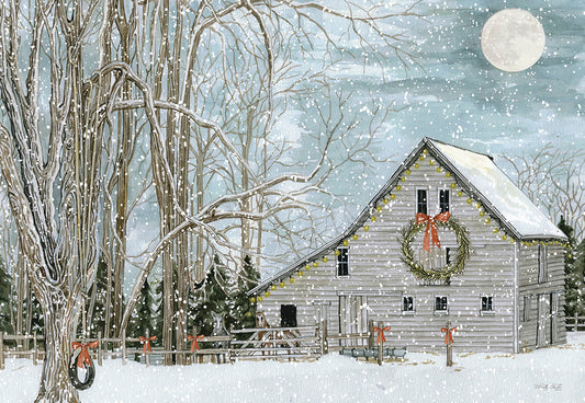 Barn w/ Tire Swing Christmas Card Single