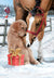 Heartwarming Joys - Horse and Puppy Christmas Card