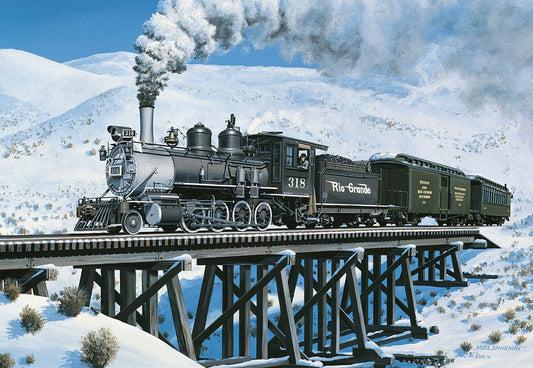 On Track for a Joyous Season Christmas Card