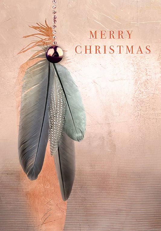 Season of Hope Native American Feathers Christmas Card