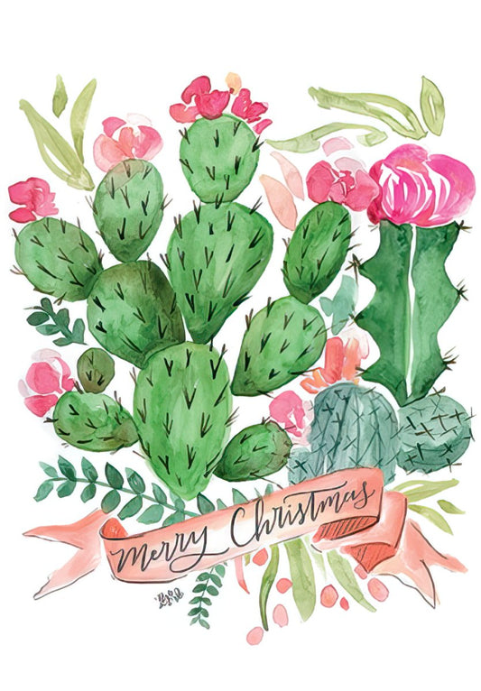 Merry Christmas Cactus Christmas Card