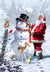 Fun and Festive Snowman Santa and Wildlife Card