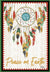 Peace on Earth Native American Dreamcatcher Christmas Card