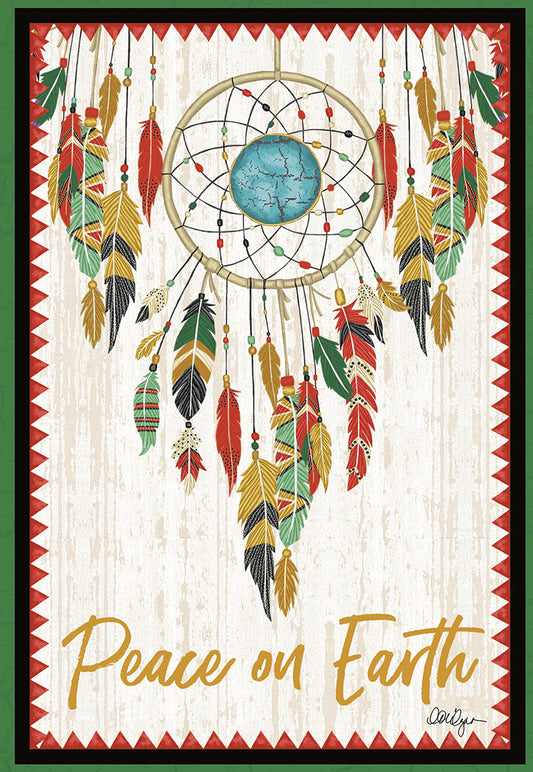 Peace on Earth Native American Dreamcatcher Christmas Card