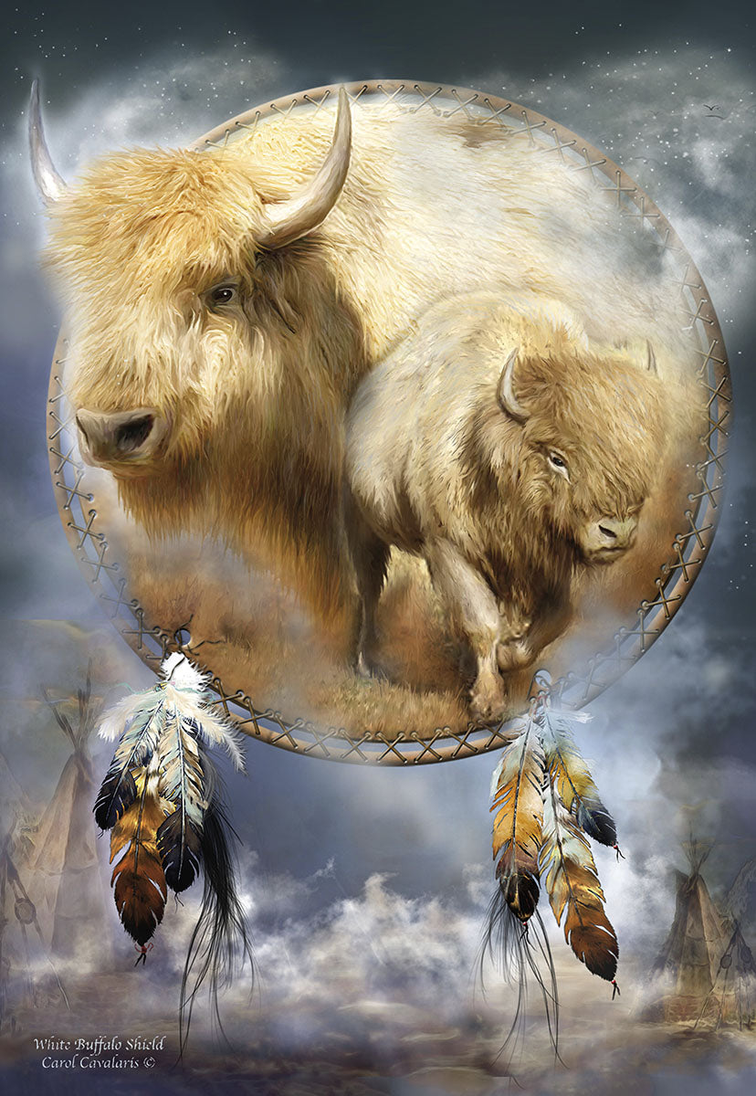 Native American Buffalo Christmas Card