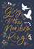 Glory to the Newborn King with Doves Christmas Card