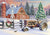 Snowy Tractor in Front of Red Barn Boxed Christmas Cards