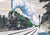 The Crescent Limited Train on Snowy Tracks Christmas Card