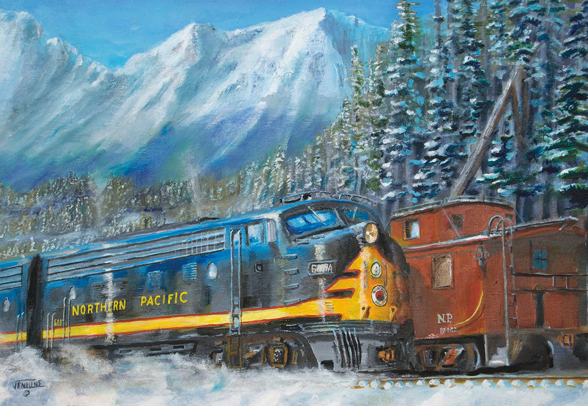 Northern Pacific Train on Stampede Pass Christmas Card