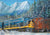 Northern Pacific Train on Stampede Pass Christmas Card