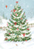 Decorated Outdoor Christmas Tree Christmas Card